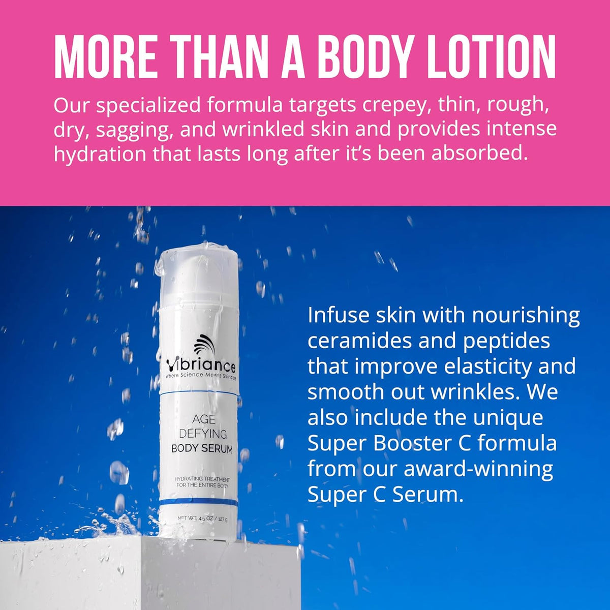 Vibriance Age Defying Body Serum, 4.5 fl oz - Anti Aging and Ultra Hydrating