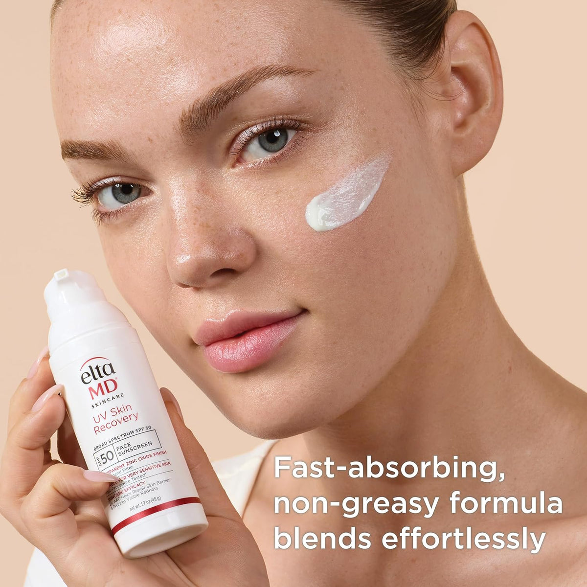 EltaMD UV Skin Recovery Face Sunscreen with Zinc Oxide, All Mineral, Safe for Sensitive Skin SPF 50
