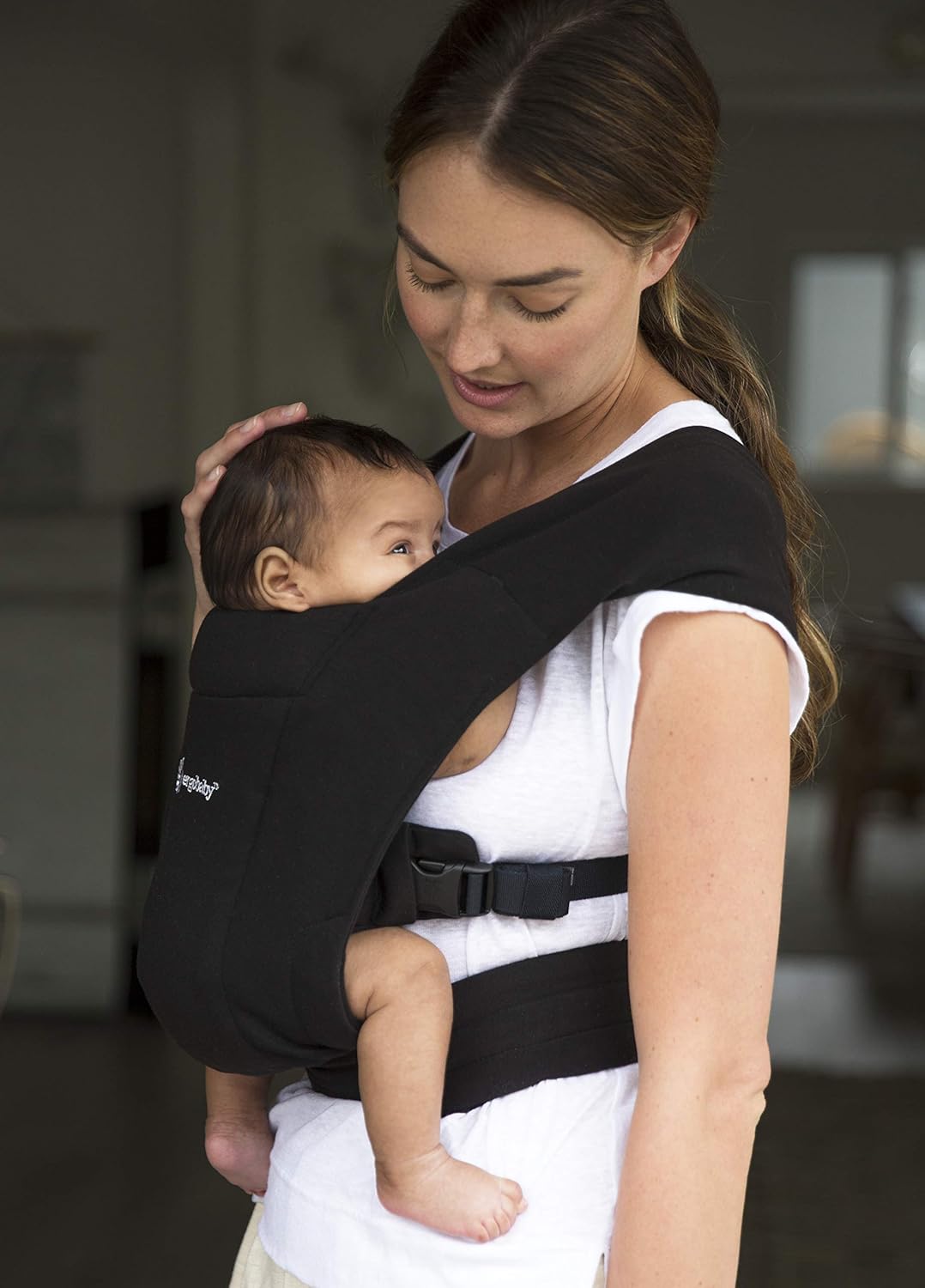 Cozy Newborn Essentials Baby Carrier Wrap (Pure Black)