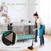 BABY JOY Portable Baby Bassinets, 3-in-1 Foldable Baby Portacot w/Canopy & Detachable Net