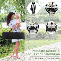 BABY JOY Portable Baby Bassinets, 3-in-1 Foldable Baby Portacot w/Canopy & Detachable Net