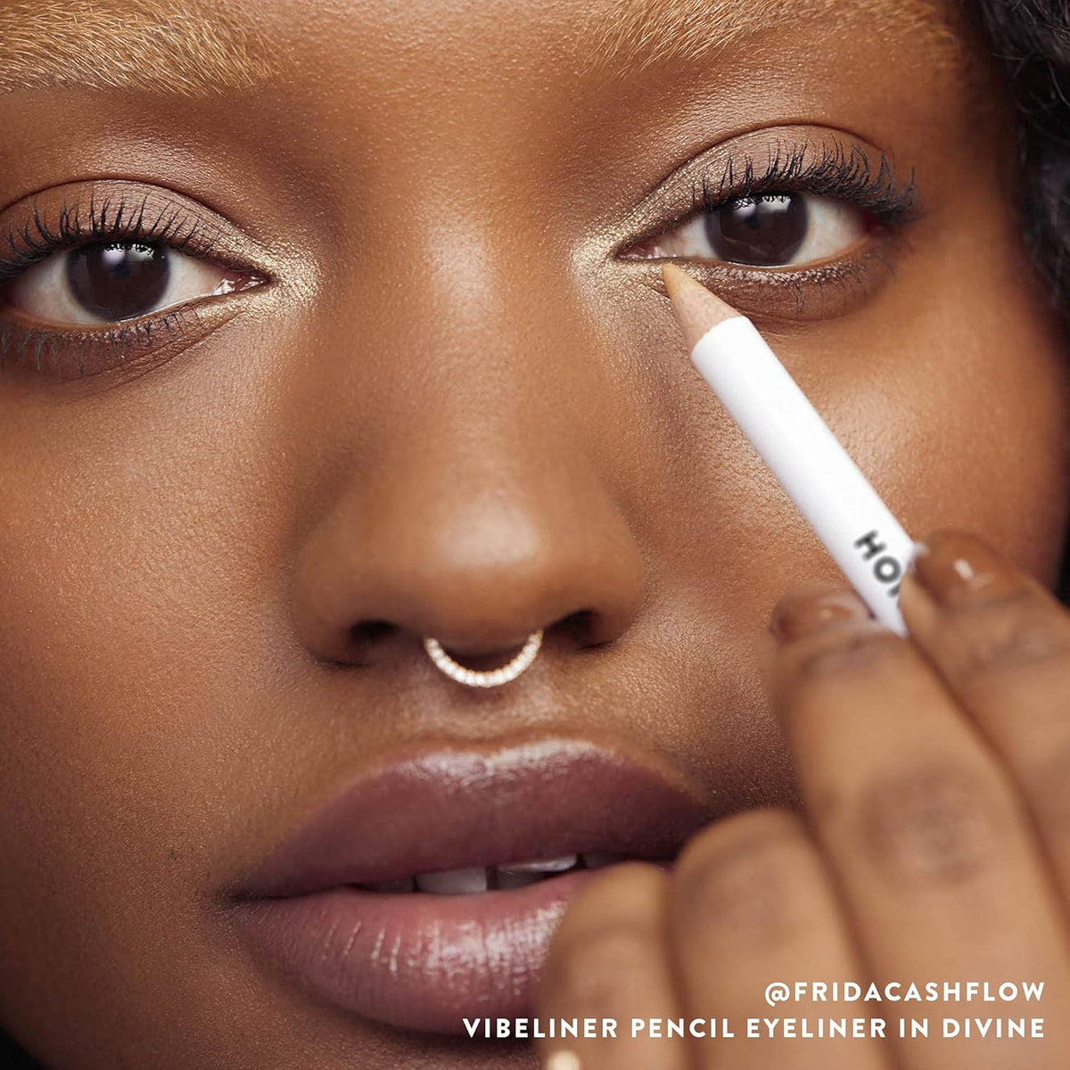 Honest Beauty Vibeliner Pencil Eyeliner Divine (Gold)| With built-in smudger, 0.038 Ounce