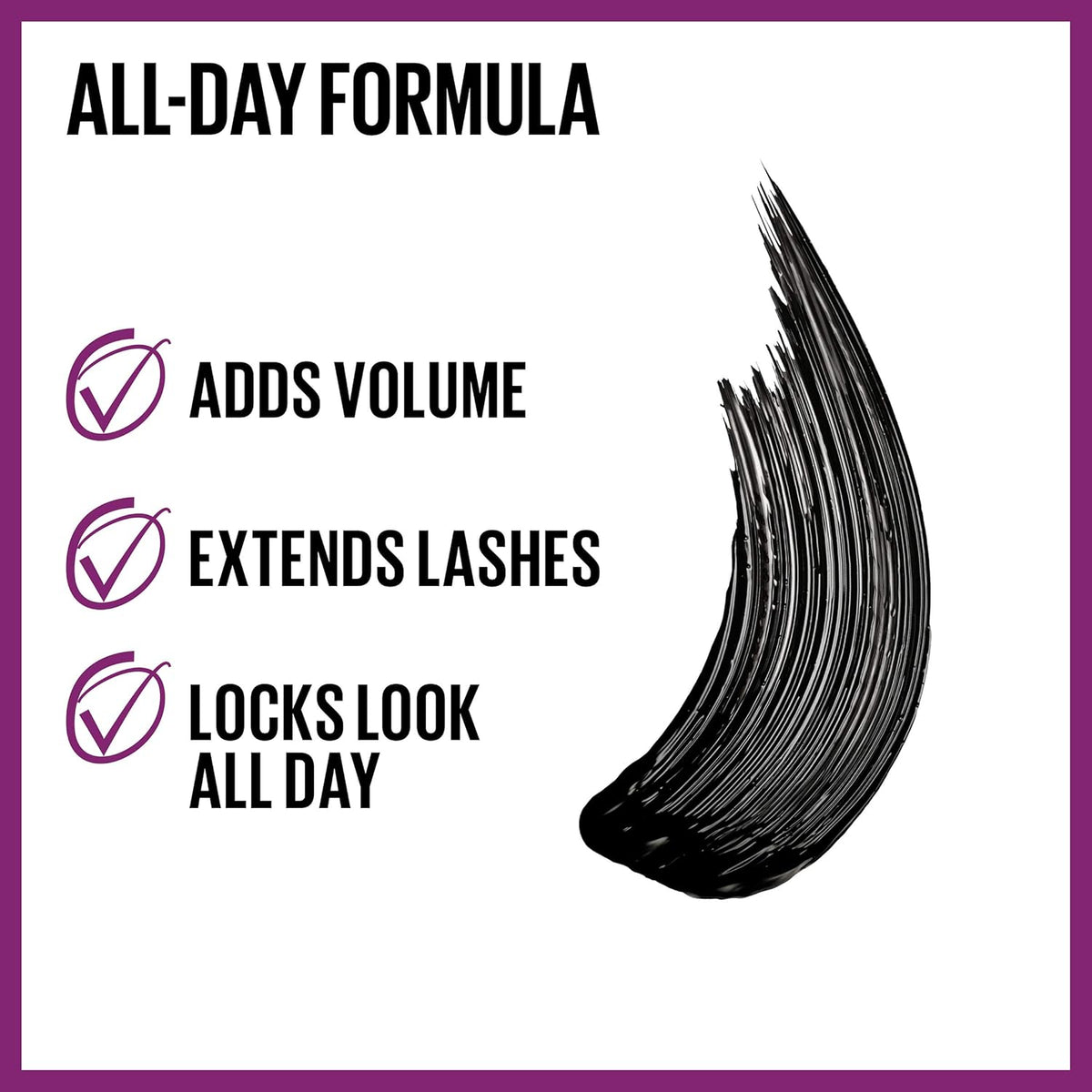 Maybelline The Falsies Lash Lift Washable Mascara Volumizing,Blackest Black