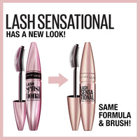 Maybelline Lash Sensational Waterproof Mascara, Lengthening and Volumizing for a Full Fan Effect, Brownish Black, 1 Count