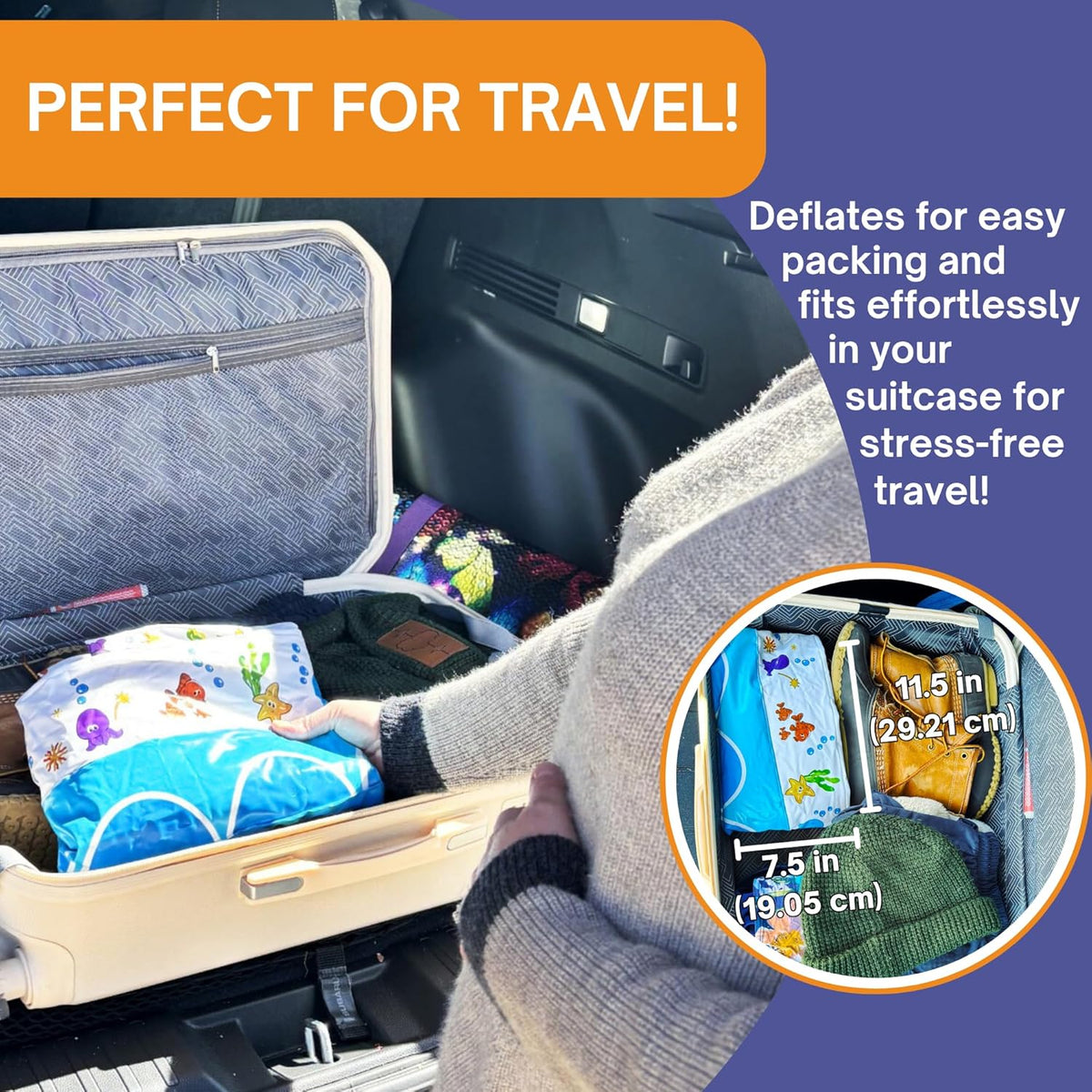 Mommy's Helper | Inflatable Under The Sea Baby Bathtub, Portable Bathtub Recommended Months 6 to 24