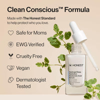 Honest Beauty Stay Hydrated Hyaluronic Acid + NMF Serum | Moisturizes + Reduces Fine Lines | 1 fl oz