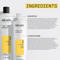 Nioxin Shampoo & Conditioner Liter Duo Sets | Prepacks with Pumps Included | Systems 1-4 | For Natural, Colored, & Damaged Hair with Light to Progressed Thinning | Strengthen & Boost Hair Density