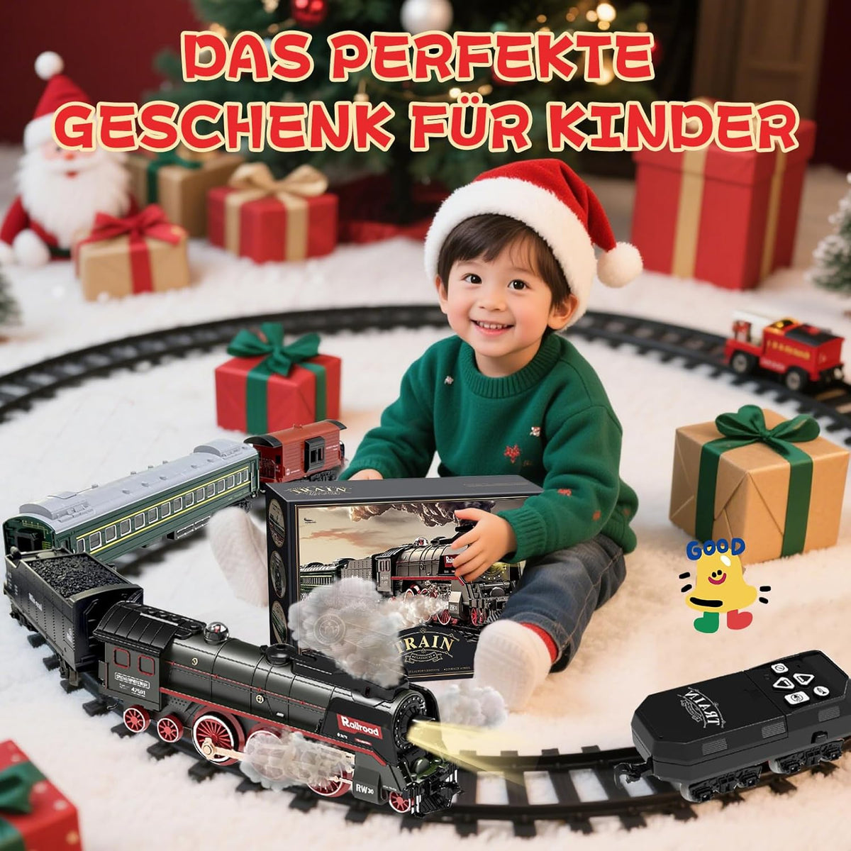 Electric Train Toy, Railway Children with Steam,3-8 yrs