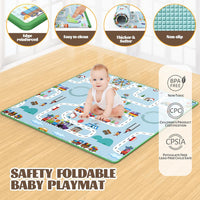 Baby Playpen with Mat 127cm x 127cm Playpen for Babies and Toddlers, Playard for Kids Safety Play
