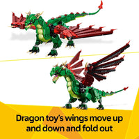LEGO Creator 3in1 Medieval Dragon Toy for 9+ Year Old Boys & Girls, Construction Kit Rebuilds into a Sea Serpent or a Phoenix Animal Figure, Creative Kids Toy Building Set 31161