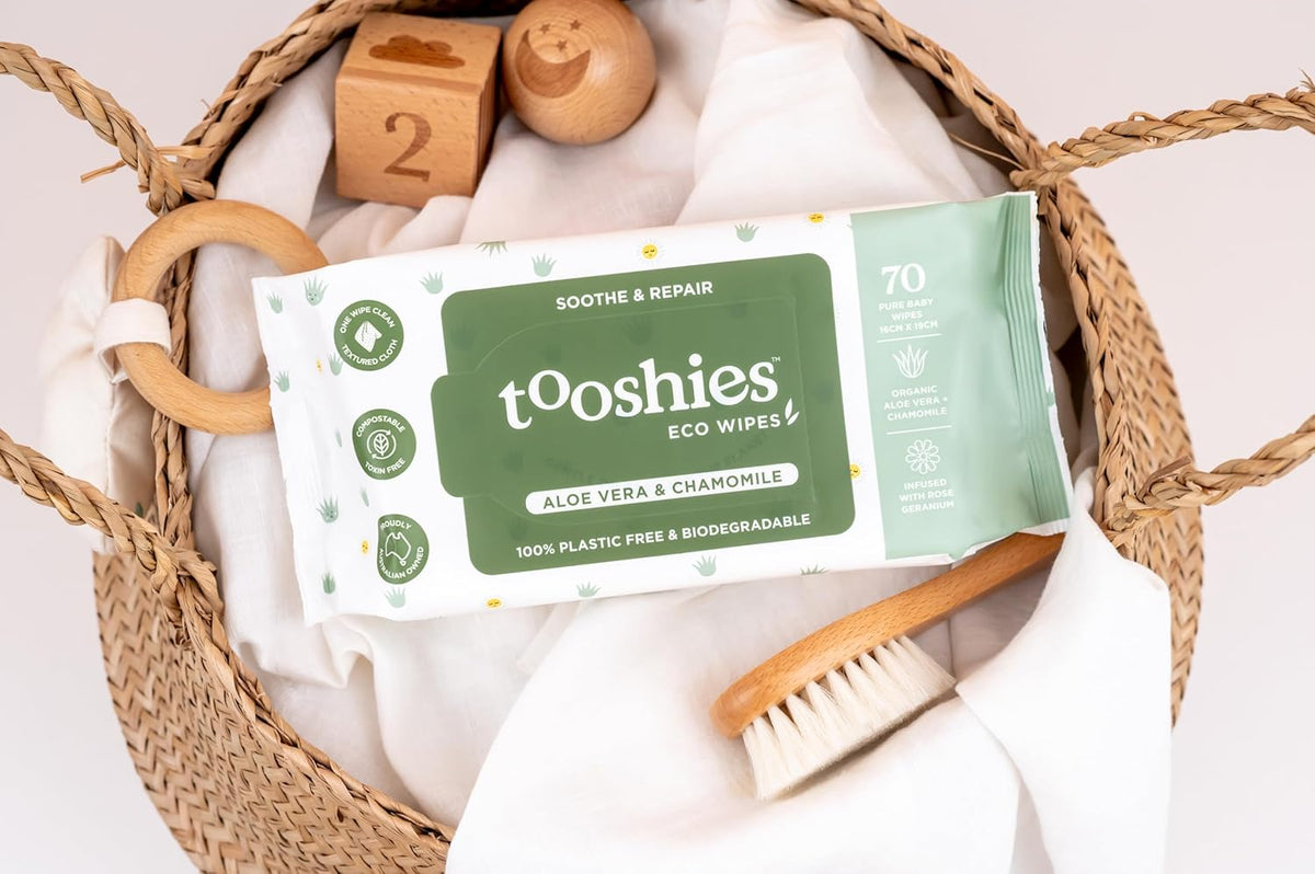 Tooshies Aloe Vera & Chamomile Eco Wipes, 280 Pack + Sudocrem Healing Cream 30g Tube + Sudocrem Healing Cream 400g