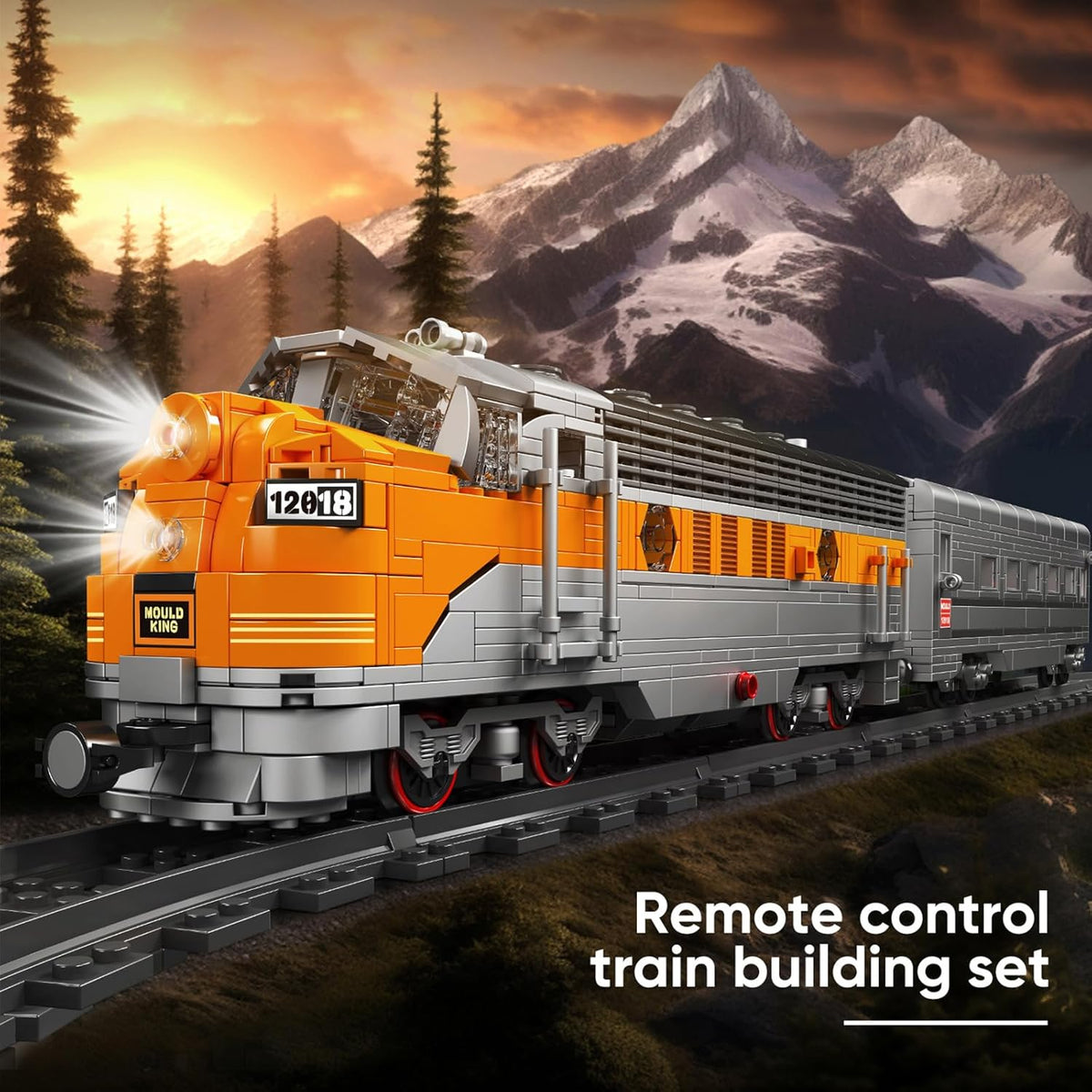 Mould King 12018 Train Building Block Model, MOC Building Set to Build (1541 Pieces)