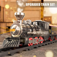 MSKOLER Large Train Set - Kids Electric Train Toy with 3 Way Smoke Locomotive Boys & Girls