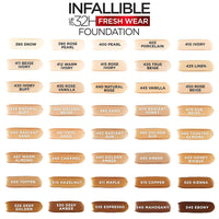 L'Oreal Paris Makeup Infallible Up to 32 Hour Fresh Wear Lightweight Foundation, 455 Natural Buff, 1 Fl Oz, Packaging May Vary