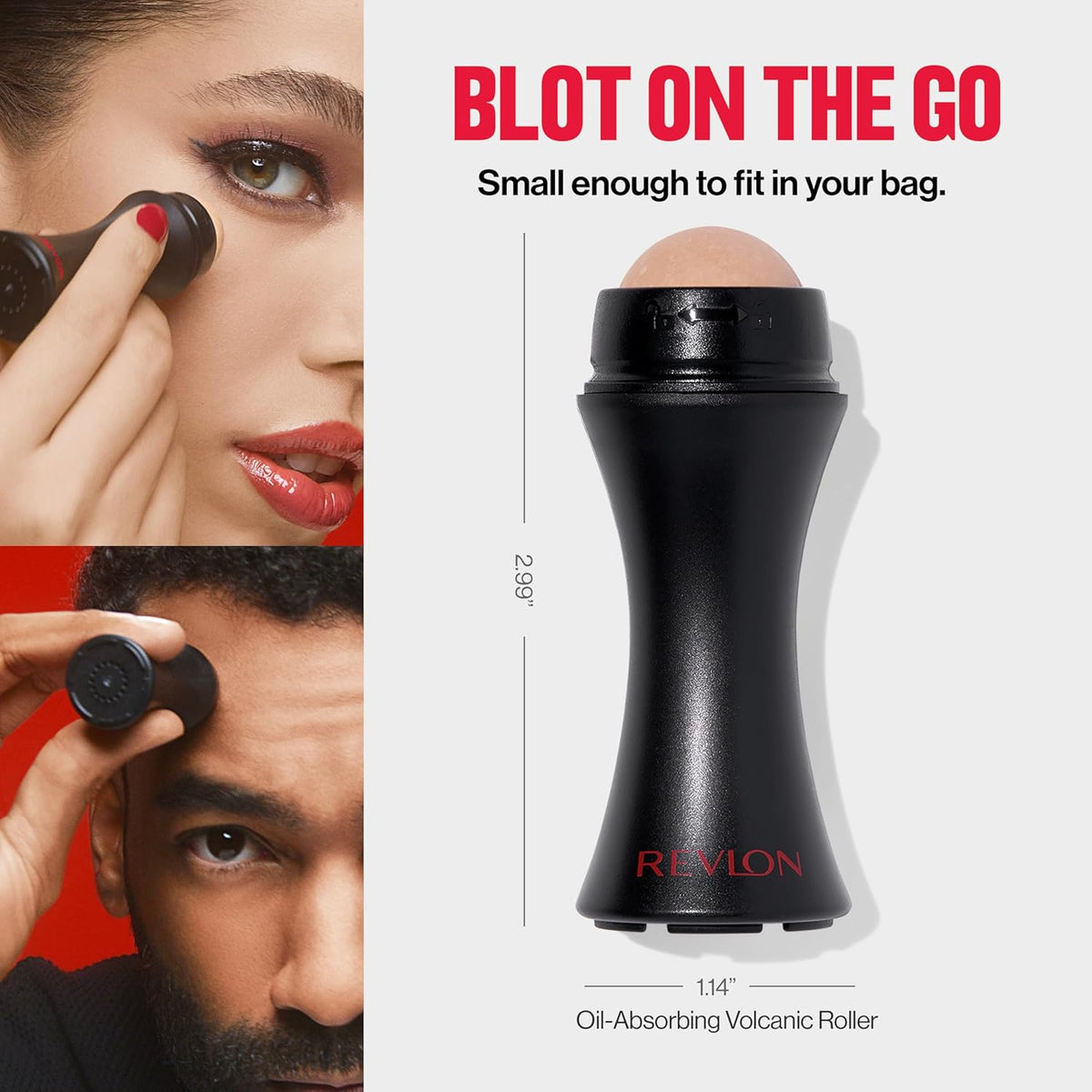 Revlon Face Roller, Oily Skin Control for Makeup