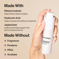 Honest Beauty Honestly Pure Nightly Retinyl Serum | Moisturizes, Exfoliates, Reduces Fine Lines + Wrinkles | Retinyl Linoleate + Hyaluronic Acid | Vegan + Cruelty Free | 1 fl oz