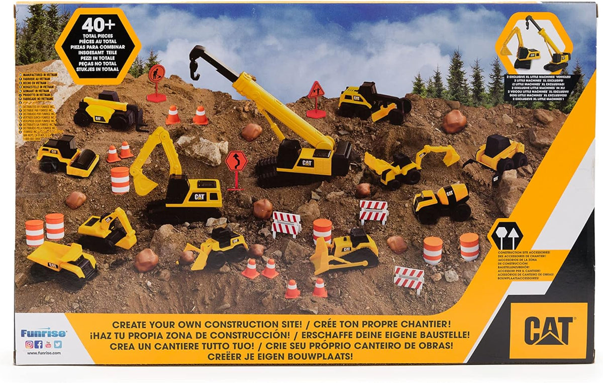 CAT Construction Toys, Little Machines Mega Activity Playset w/ 41 Pieces,Toys 3+