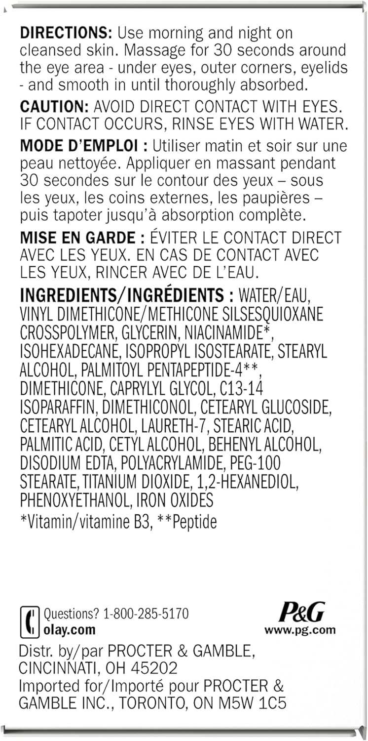 Olay Eyes Ultimate Eye Cream for Wrinkles, Puffy Eyes and Under Eye Dark Circles, 0.4 Fl Oz