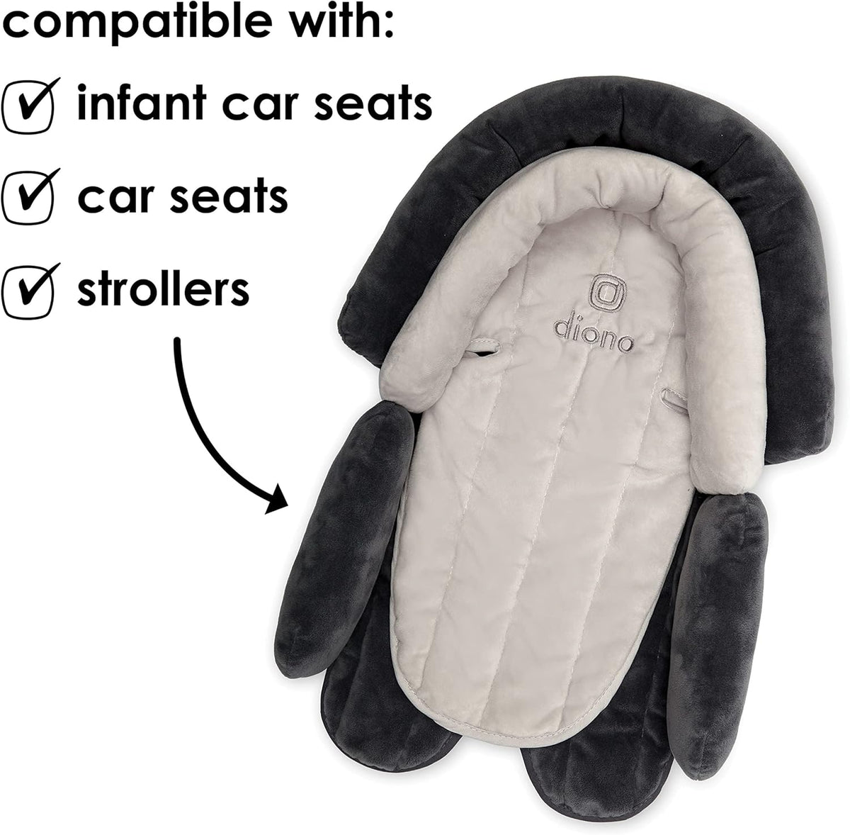 Diono Cuddle Soft 2-in-1 Baby Head Neck Body Support Pillow for Newborn Baby