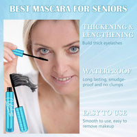Mascara for Older Women 60 Plus, Waterproof Volumizing Mascara,Hypoallergenic Mascara