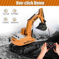 Remote Control Excavator Toy, RC Construction Truck with Metal Shovel