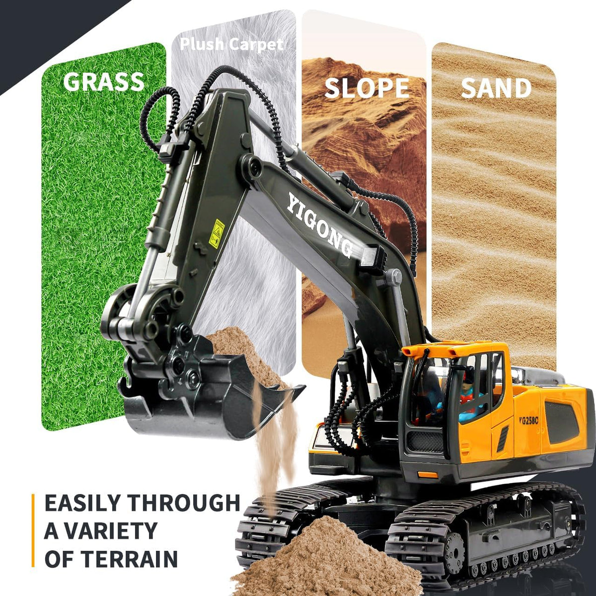 Remote Control Excavator RC Digger Toy for Boys