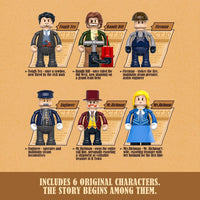 Funwhole Wild West Freight Train Lighting Building-Bricks Set - Classic 4-4-0 Locomotive Model 1524 Pcs Ideas Kit for Adult and Teens