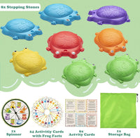 Frog Balance Stepping Stones for Kids | 8-Piece Indoor/Outdoor Obstacle Course Toys |