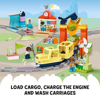LEGO DUPLO Big Interactive Community Train Set, Toddler Learning Toy for 3+ Year Old Boys & Girls, Kids & Baby Toy with Lights, Sounds, 4 Figures and Train Tracks, Educational Montessori Toy 10428