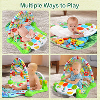 Baby Gym Play Mat, Play Piano Gym with Tummy Time Activity Mat