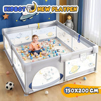 KIDBOT Baby Playpen 150x200cm Play Fence Baby Kids Playground