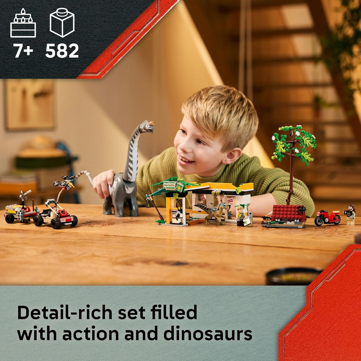 LEGO® Jurassic World Raptor & Titanosaurus Tracking Mission 76973 Kids’ Aged 7 and up