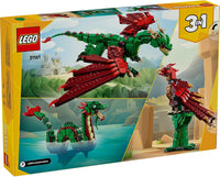 LEGO Creator 3in1 Medieval Dragon Toy for 9+ Year Old Boys & Girls, Construction Kit Rebuilds into a Sea Serpent or a Phoenix Animal Figure, Creative Kids Toy Building Set 31161