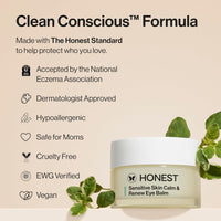 Honest Beauty Calm + Renew Anti-Aging Melting Eye Balm for Sensitive + Dry Skin | Shea Butter, Argan Oil, + Aloe | EWG Verified, Vegan + Cruelty Free | .5 fl oz