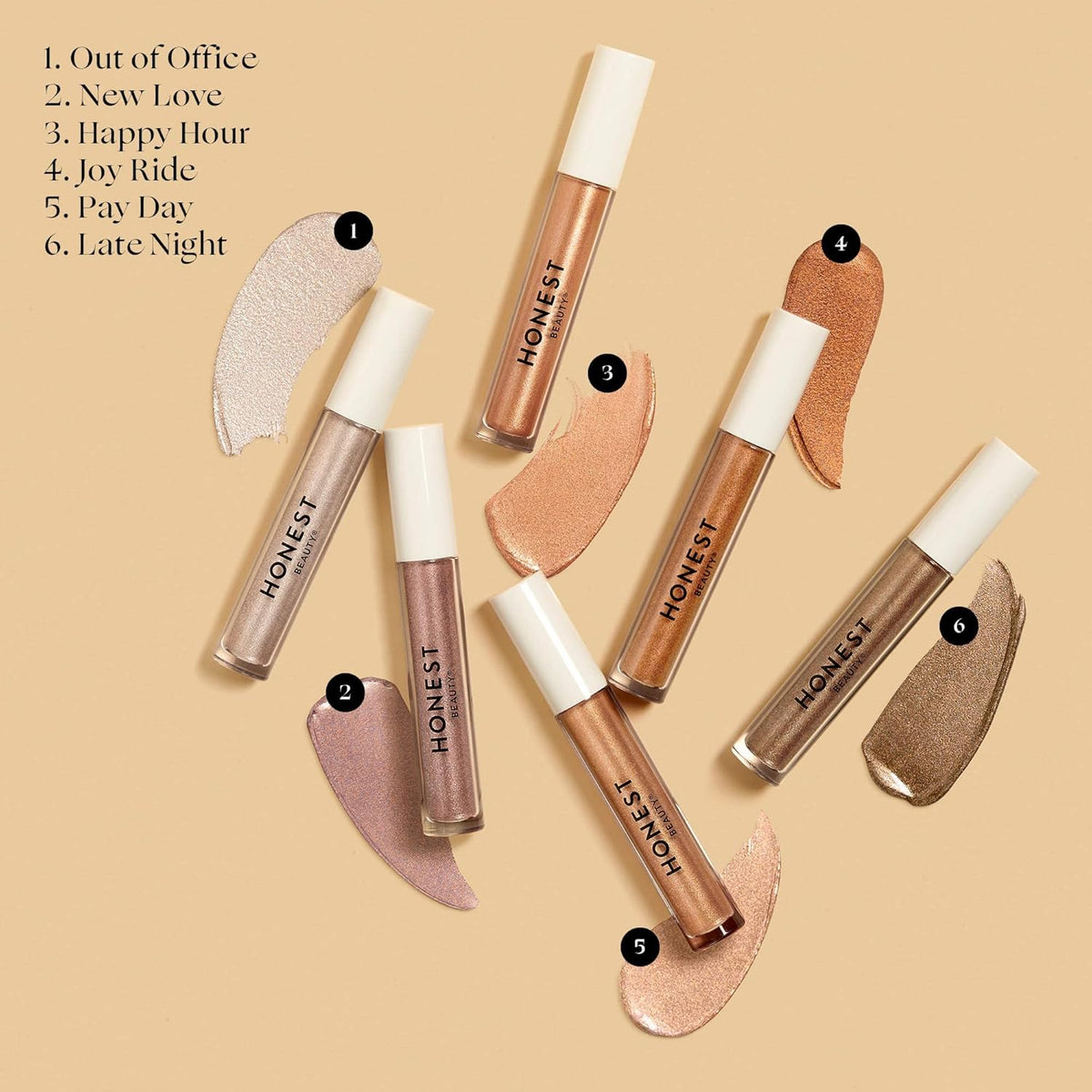 Honest Beauty Eye Catcher Lid Tint | Lightweight Liquid Eyeshadow | Vegan + Cruelty Free | Happy Hour, .12 fl oz