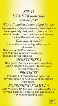 Olay Complete UV Protection Moisture Lotion Normal/Dry, 150ml