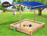 Keezi Kids Sandpit, Wooden Water Table Sand Pit