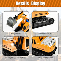 Remote Control Excavator Toy, RC Construction Truck with Metal Shovel