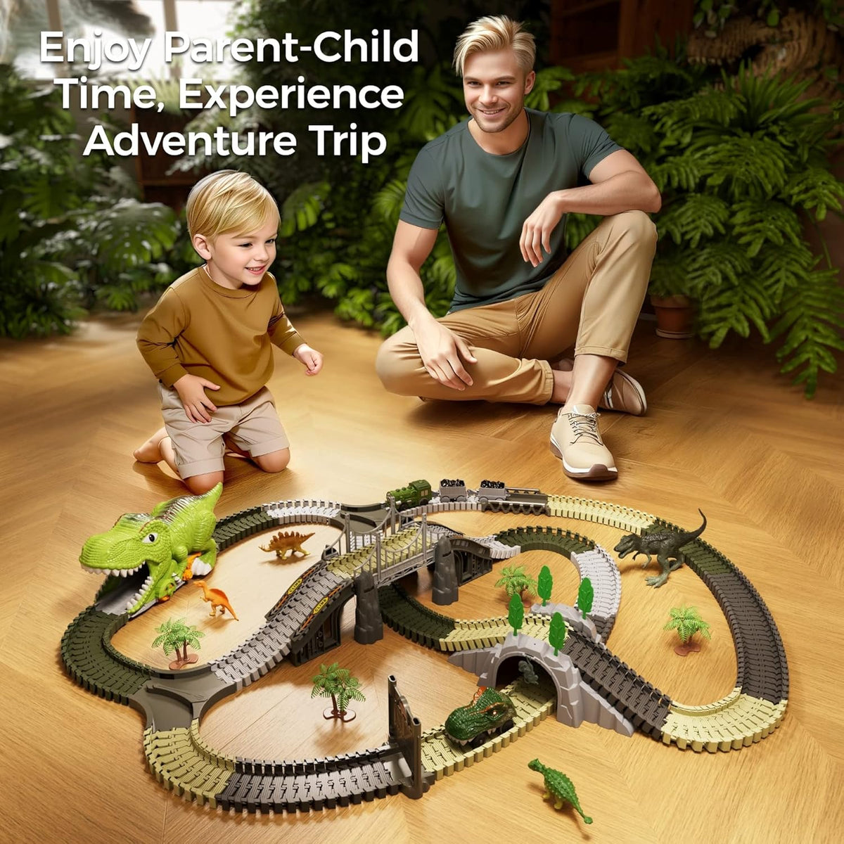 TUMAMA Dinosaur Race Track Toy