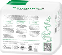 Bambiboo COTTONWEAR Baby Nappies Size 1 Newborn (2-4 kg) Baby Disposable Nappies with Organic Cotton and Botanicals with Navel Cut-Out - 3 x 28 (Pack of 84)