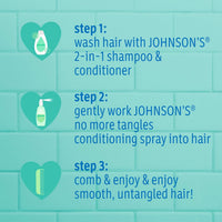 Johnson's Tear Free Detangling 2-in-1 Toddler & Kids Shampoo & Conditioner, 20.3 fl. oz