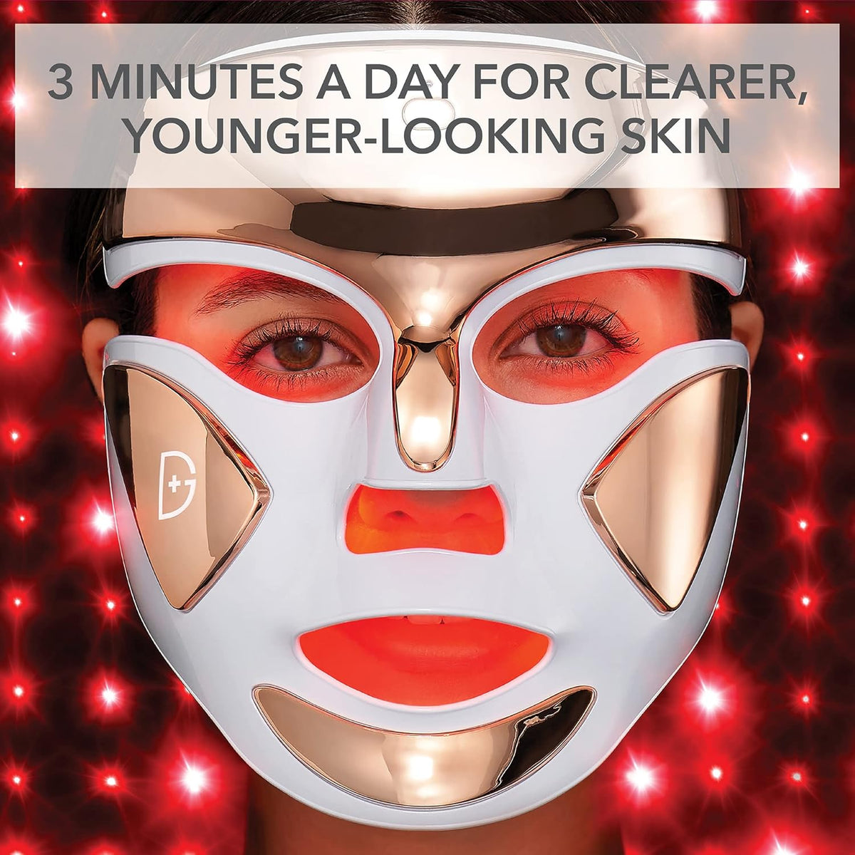 Dr. Dennis Gross DRx SpectraLite FaceWare Pro – LED Face Mask for Anti-Aging, Acne Treatment, and Skin Rejuvenation with Dual Red & Blue Light Therapy
