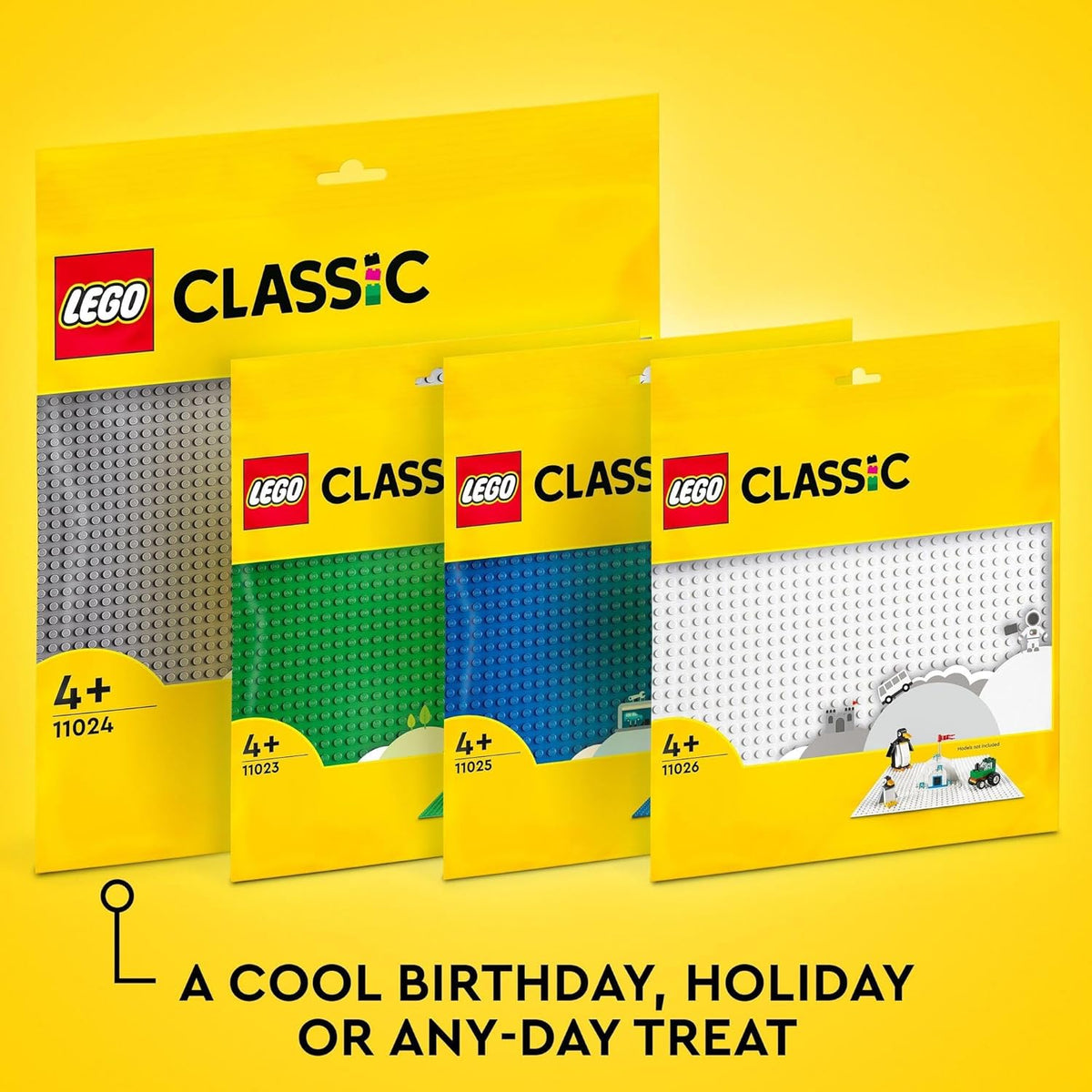 LEGO Classic Green Building Plate, Building & Construction Kids Toy for 4+ Year
