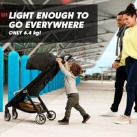 Baby Jogger City Tour 2 Stroller (Shadow Grey) - Prams & Strollers, Super Lightweight and Compact, one Handed fold, Travel Pram, Carry on Luggage, UV50+ Canopy