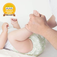 Bambino Mio, Reusable Baby Wipes - Everyday - Eco-Friendly, Chemical-Free, Double-Sided Washable Wipes, Pack of 10, Cloud
