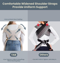 Stylish Beige & Gold Baby Carrier Wrap: Comfortable, Soft & Supportive