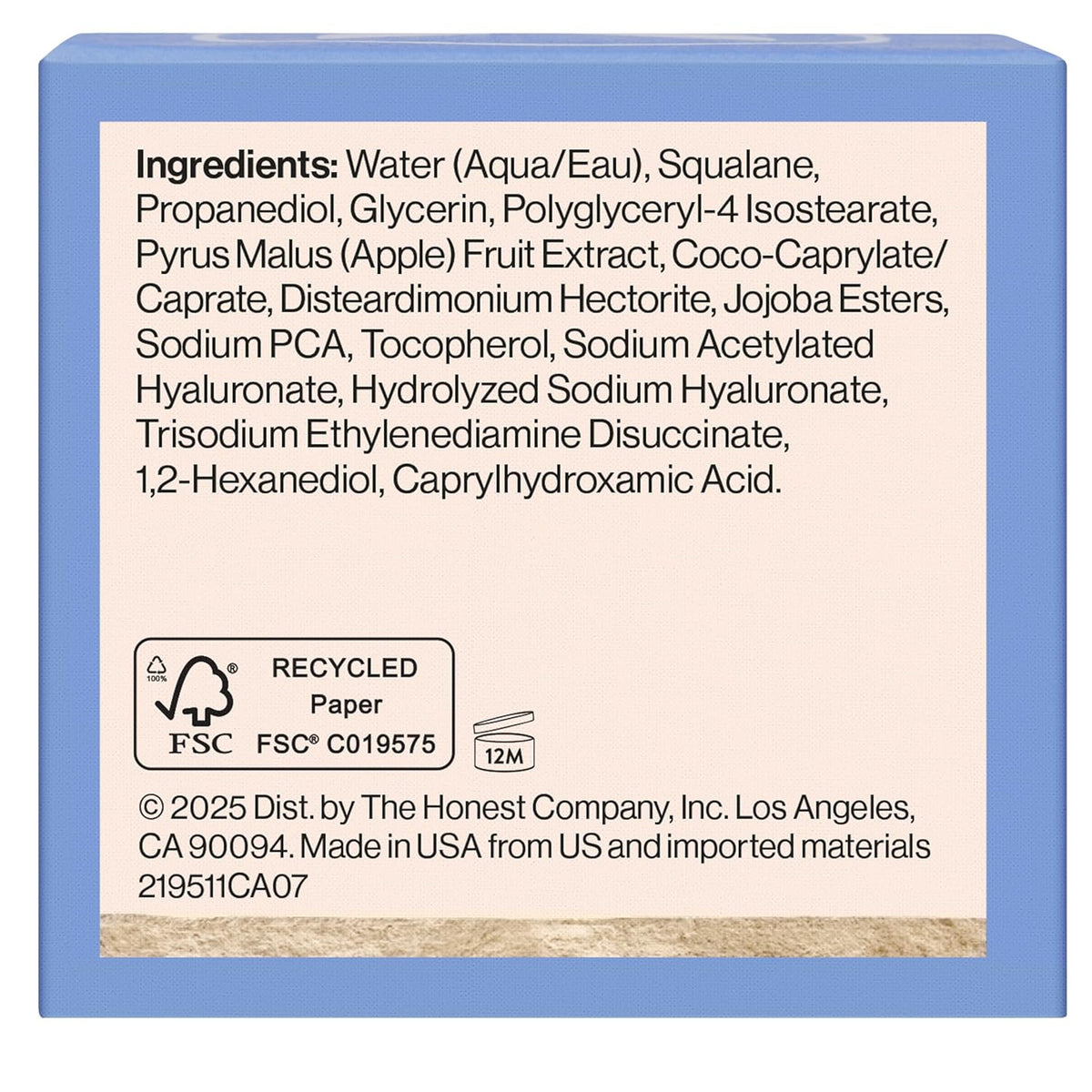 Honest Beauty Hydrogel Cream with Hyaluronic Acid, Jojoba, + Squalane | Oil Free, Lightweight, Moisturizing | EWG Verified, Vegan + Cruelty Free | 1.7 fl oz