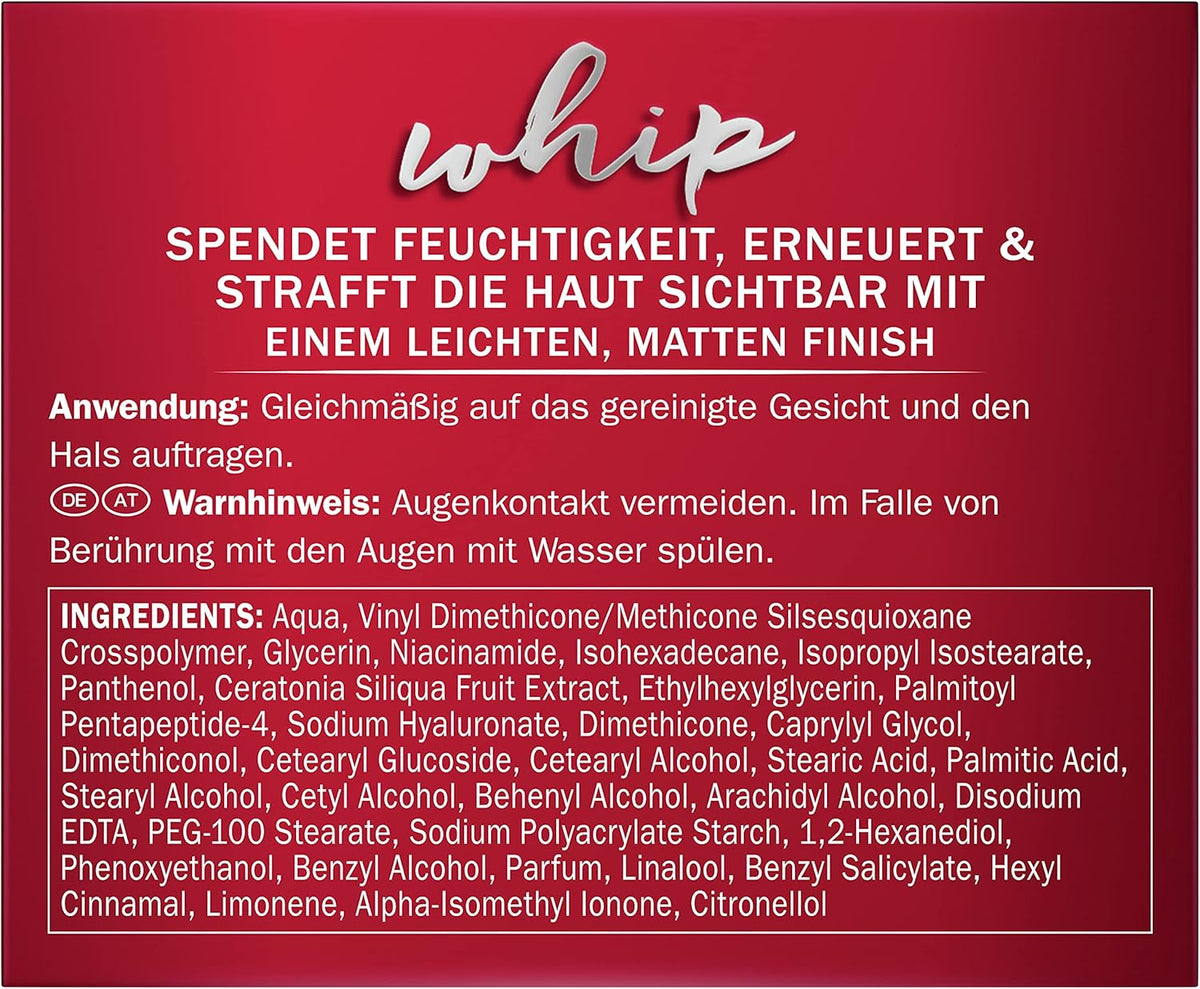 OLAY Regenerist Whip Day Cream, Moisturising Cream with Vitamin B3 and Peptides for Firmed and Protected Skin, 50 ml