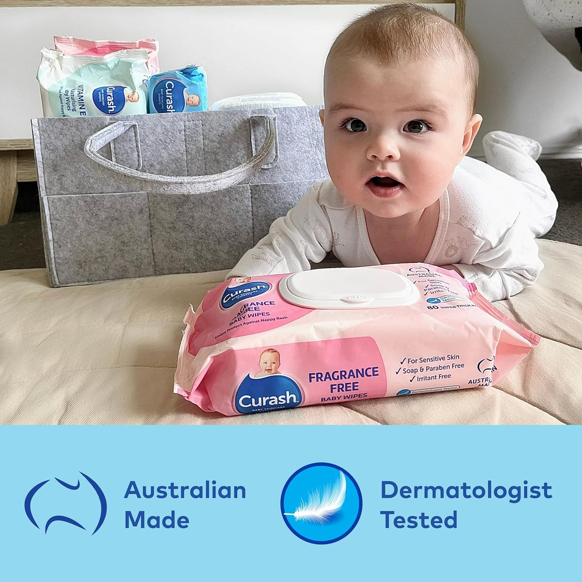 Curash Fragrance Free Baby Wipes -640 Wipes