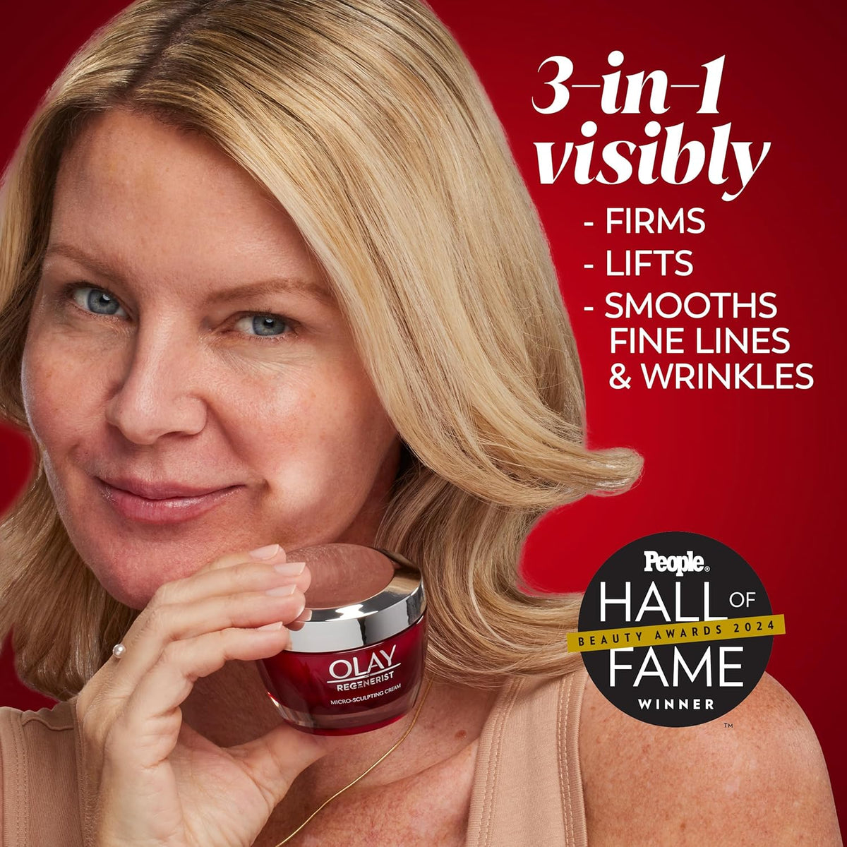 Olay Face Moisturizer - Hydrating, Anti-Aging, Anti-Wrinkle, Firming Skin Care 1.7 Oz
